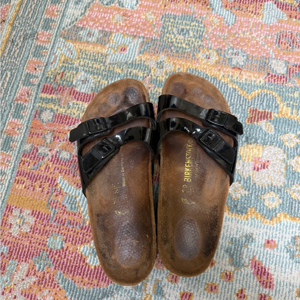 Birkenstock Glossy Black Sandals
